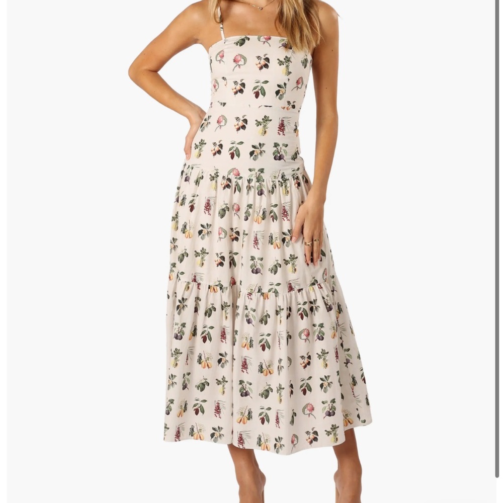 Petal & Pup Botanique Fruit Print Cotton Midi Sundress